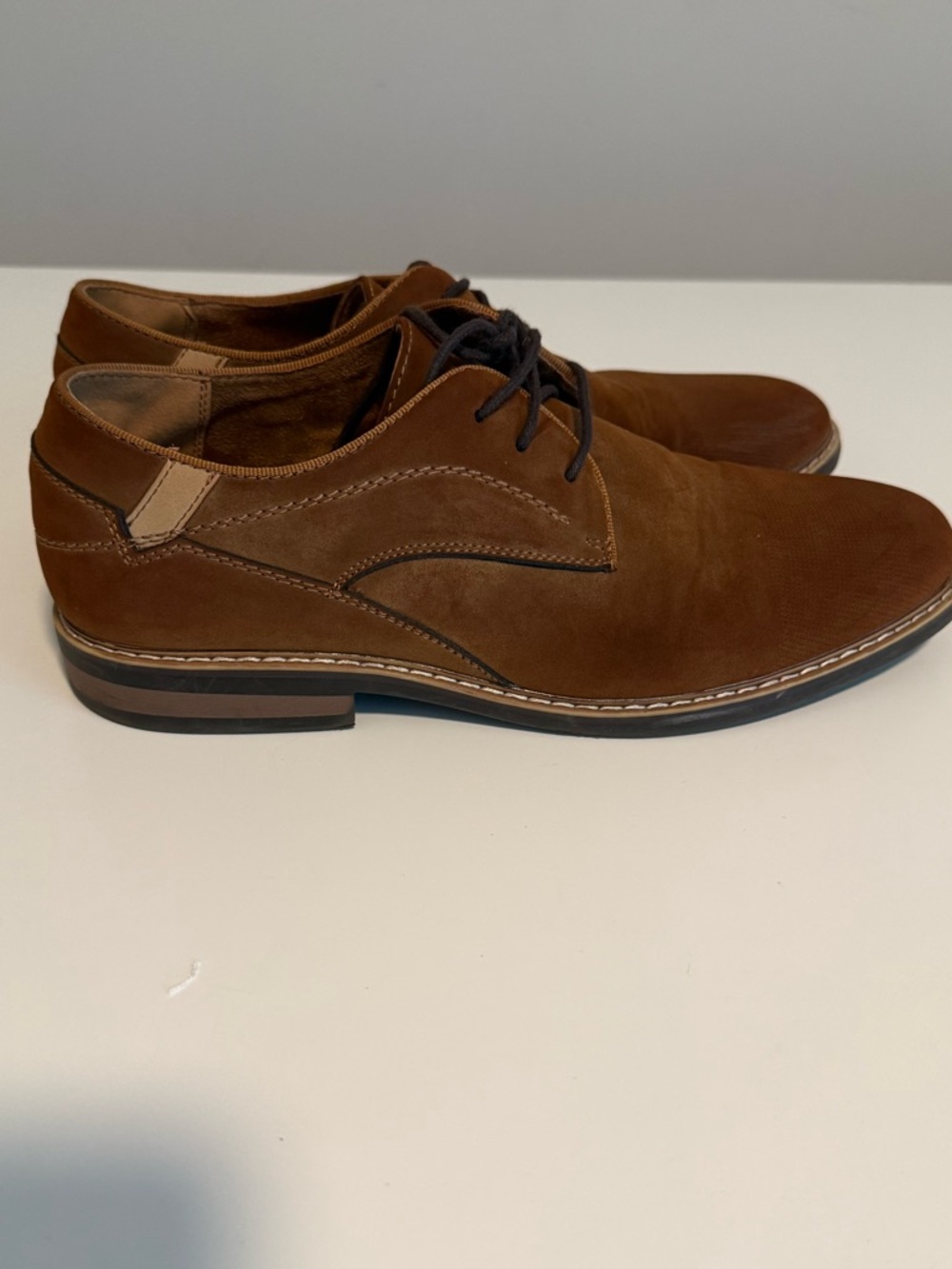Men's Brown Derby Shoes - Casual Lace-Up - Picture 4 of 6